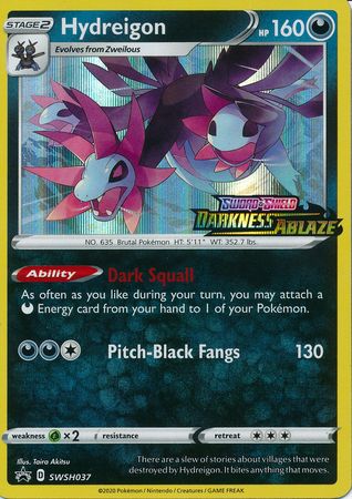 Hydreigon (SWSH037) (Prerelease Promo) [Sword & Shield: Black Star Promos]