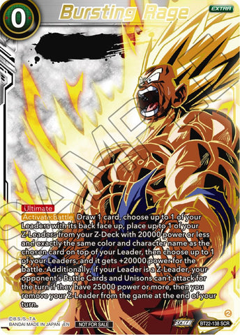 Bursting Rage (Serial Numbered) (BT22-138) [Tournament Promotion Cards]
