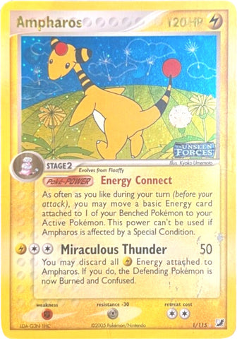 Ampharos (1/115) (Stamped) [EX: Unseen Forces]