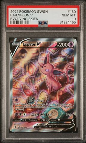 PSA: GEM MT 10 FA/ESPEON V 180