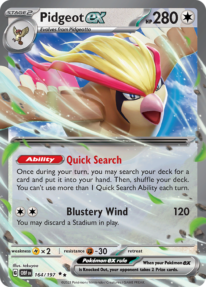 Pidgeot ex (164/197) [Scarlet & Violet: Obsidian Flames]