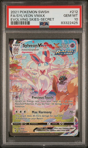 PSA: GEM MT 10 FA/SYLVEON VMAX 212