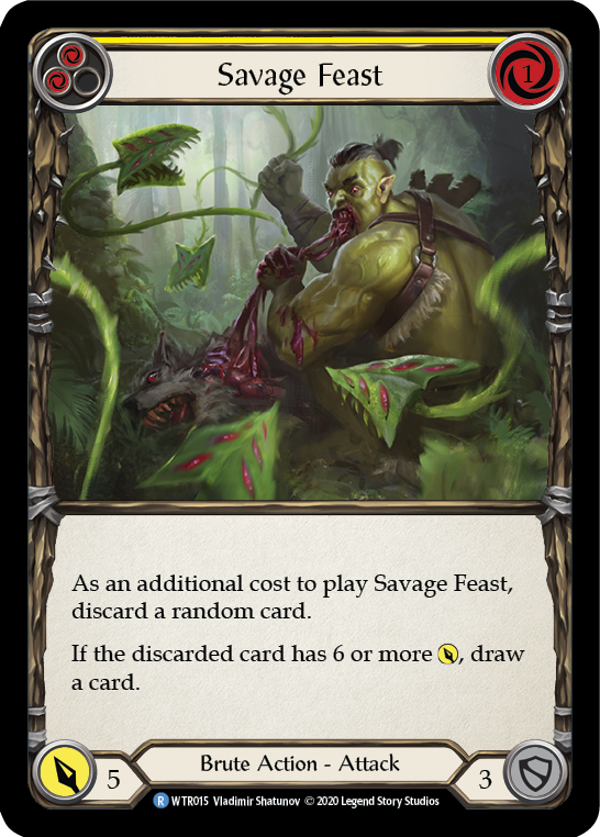 Savage Feast (Yellow) [U-WTR015] (Welcome to Rathe Unlimited)  Unlimited Rainbow Foil