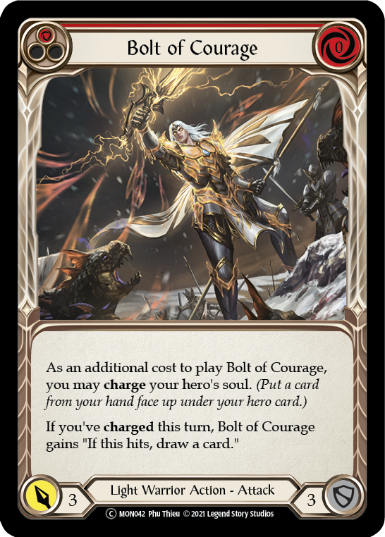 Bolt of Courage (Red) [U-MON042] (Monarch Unlimited)  Unlimited Normal