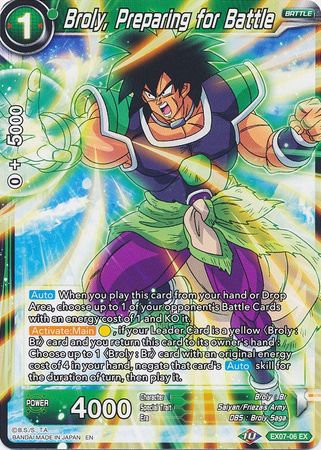 Broly, Preparing for Battle (EX07-06) [Magnificent Collection Fusion Hero]