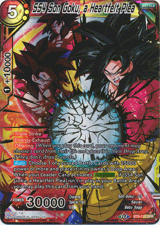 SS4 Son Goku, a Heartfelt Plea (SPR) (BT8-110) [Malicious Machinations]
