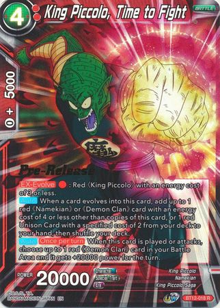 King Piccolo, Time to Fight (BT12-018) [Vicious Rejuvenation Prerelease Promos]