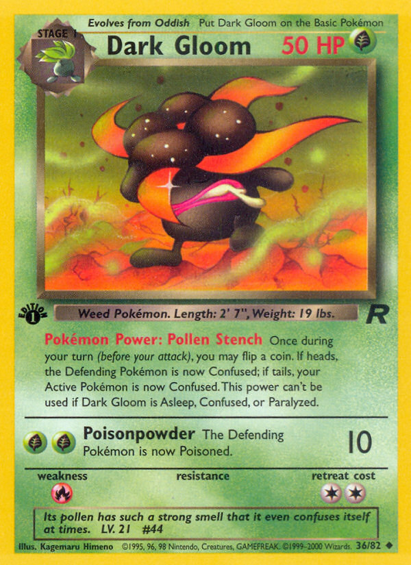 Dark Gloom (36/82) [Team Rocket 1st Edition]