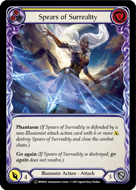 Spears of Surreality (Yellow) [U-MON102-RF] (Monarch Unlimited)  Unlimited Rainbow Foil