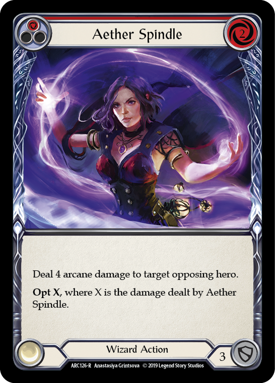 Aether Spindle (Red) [ARC126-R] (Arcane Rising)  1st Edition Rainbow Foil