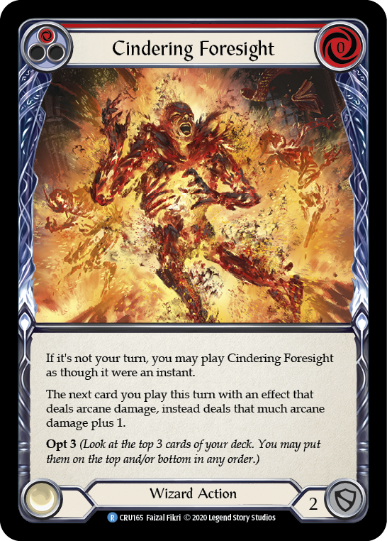 Cindering Foresight (Red) [CRU165] (Crucible of War)  1st Edition Rainbow Foil