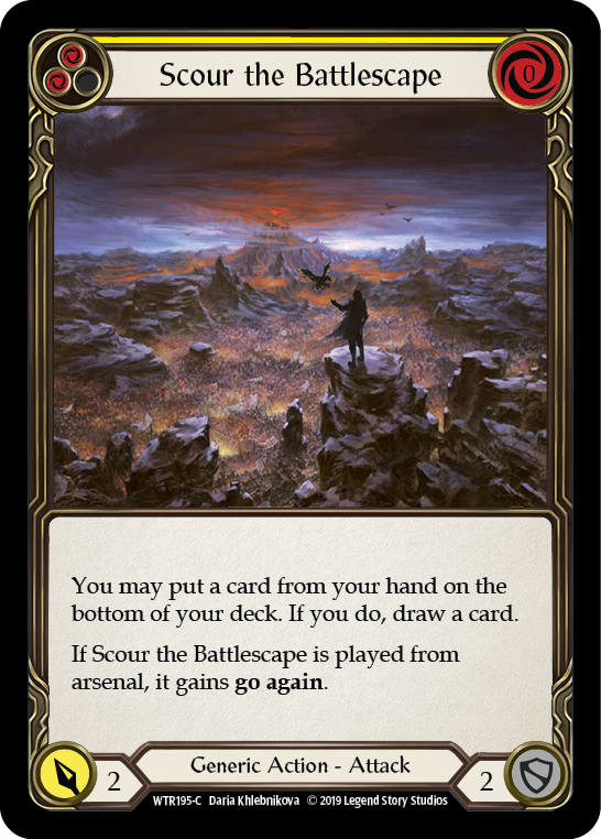 Scour the Battlescape (Yellow) [WTR195-C] (Welcome to Rathe)  Alpha Print Normal