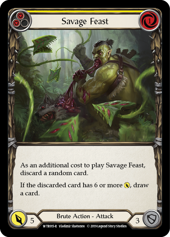 Savage Feast (Yellow) [WTR015-R] (Welcome to Rathe)  Alpha Print Rainbow Foil