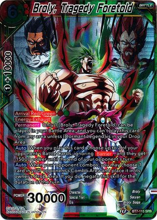 Broly, Tragedy Foretold (SPR) (BT7-115) [Assault of the Saiyans]